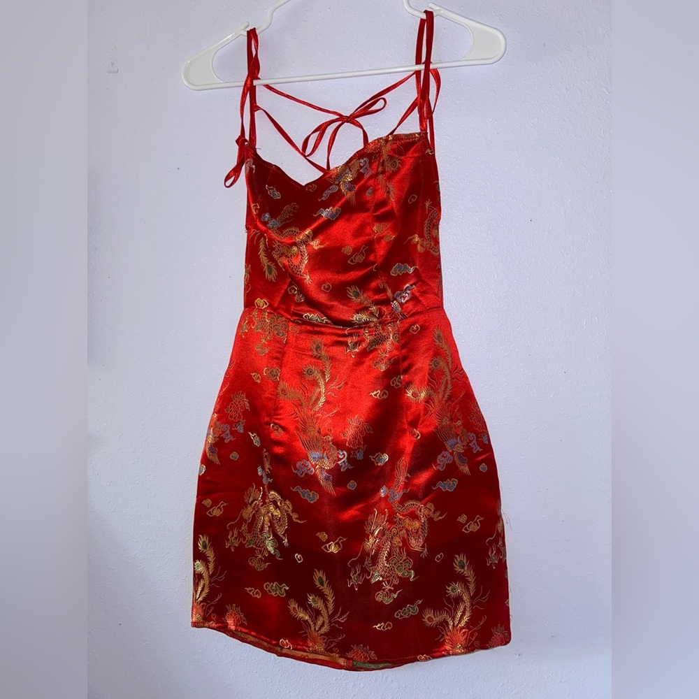 Chinese Print Dress from Shein